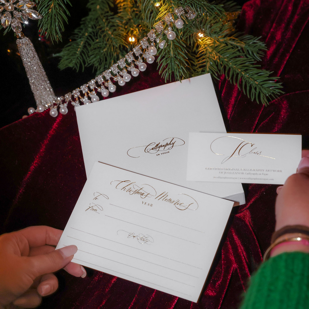 Christmas memory card and authenticity card included with the ornament