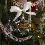 Baby's first Christmas crystal snowflake ornament engraved with Charlotte's First Christmas
