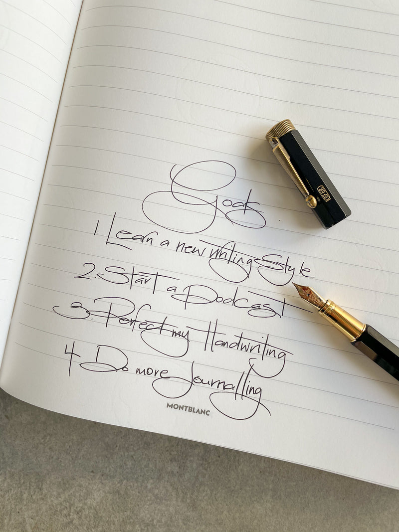Jo Eleanor, Montblanc writing ambassador, writing calligraphy live